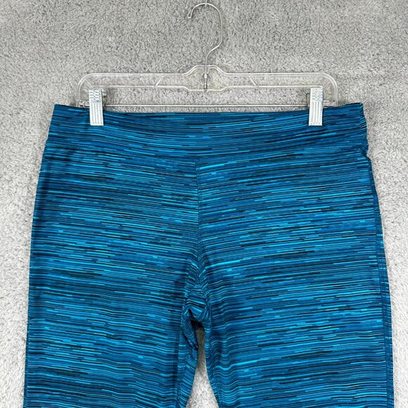 CHAMPION Duo Dry Workout Leggings XL BLUE SPACEDYE Athletic Stretch Leggings - Picture 4 of 11